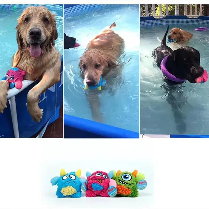 OUZEY Squeaker chiens balles jouet résistant aux morsures jouets en peluche pour petits chiens interactifs balle à mâcher jouets animaux accessoires d'entraînement