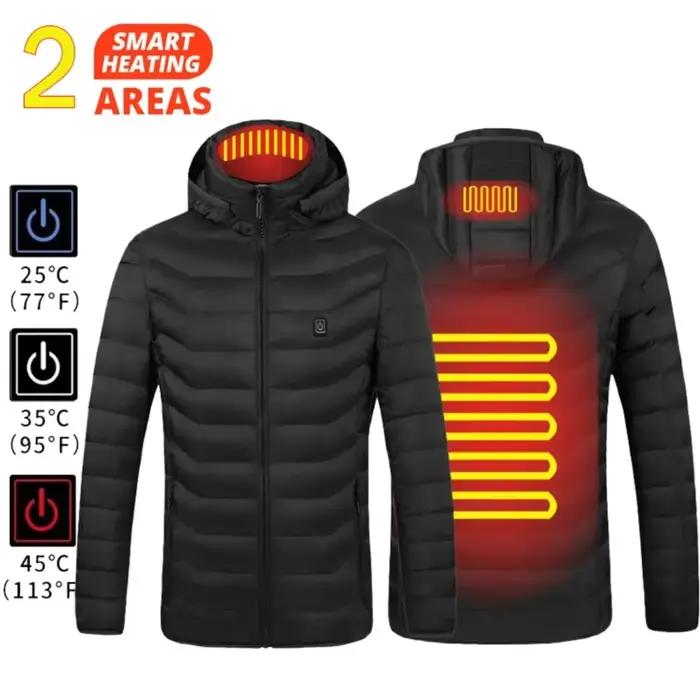 Veste chauffante hommes femmes USB vêtements auto-chauffants coton lavé manteaux chauds hiver thermi