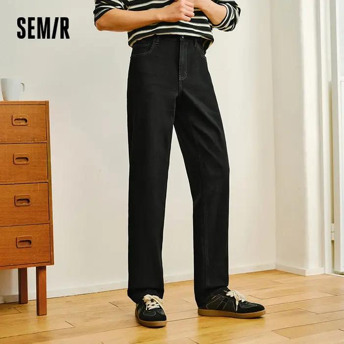 Semir doux jean hommes 2026 printemps Stretch régulier jambe droite Vintage lavé décontracté confort