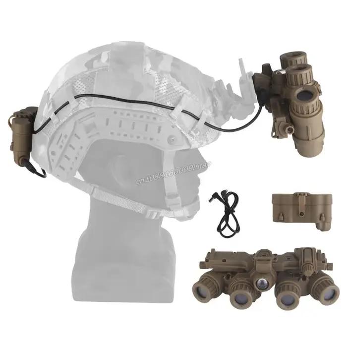 Casque tactique avec jumelles vision nocturne GPNVG 18 factice - Accessoire décoration airsoft et chasse