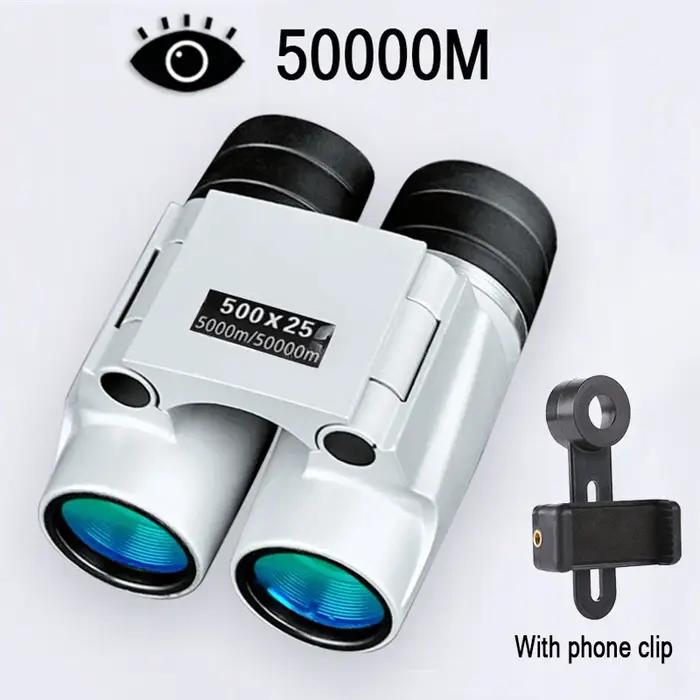 Monoculaire professionnel 500X25 puissant longue portée 50000m mini portable HD étanche autofocus chasse