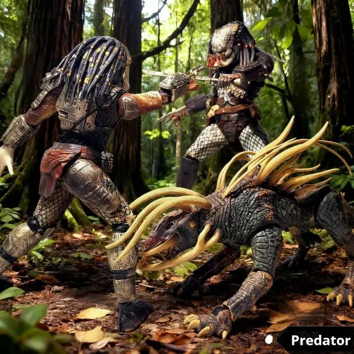 Nouvelles Figurines Predator Jungle Hunter Chiens Prédateurs Gris Classiques Jouets de Collection Cadeaux pour Fans Occasions Spéciales