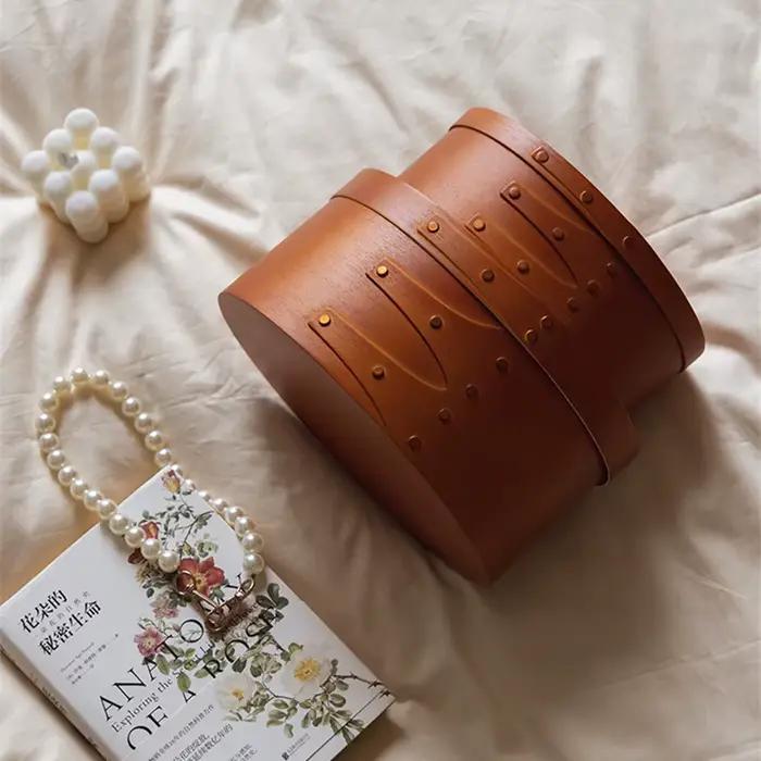 Boîte de rangement en bois Vintage élégante