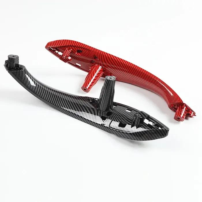 RHD LHD-Garniture de Poignée Intérieure de Porte de Voiture en Fibre de Carbone, pour BMW Série 3 4