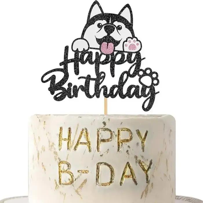 Décoration de gâteau cerf renard thème chien chat joyeux anniversaire Oh bébé enfants fête bébé douc