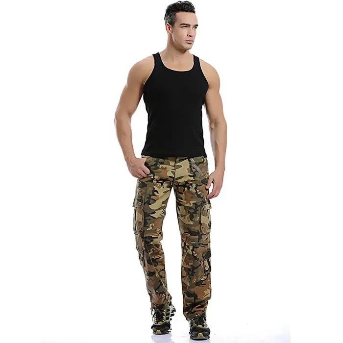 Pantalon cargo 2025 qualité supérieure pour homme - Coupe loose multi-poches coton tailles 28-40 jogger camouflage