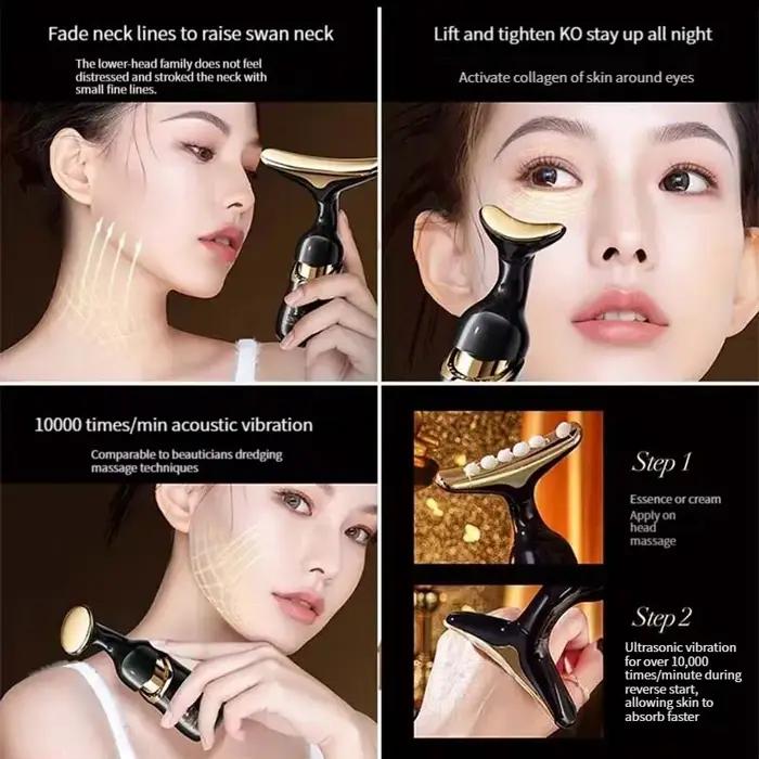 Appareil lifting visage et cou pour raffermissement peau réduction double ment soins beauté anti-âge
