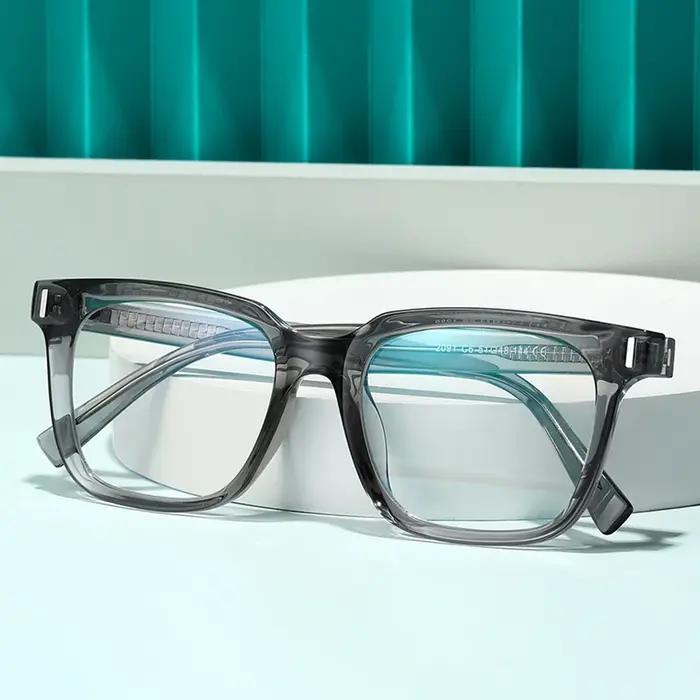 Kachawoo anti lumière bleue lunettes TR90 acétate hommes lunettes carrées cadre pour femmes tendance