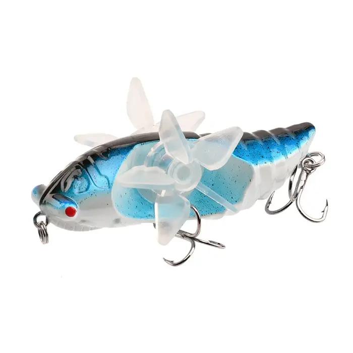 Cigale bionique leurre de poisson dur filature appât de pêche 7.5 cm/14g hélice triple crochet pour leurres d'eau douce