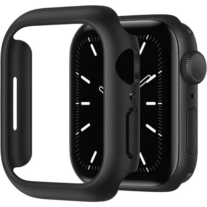 Coque protection Apple Watch 45 41 40 44 42 46mm couverture PC mat cadre bumper sans verre