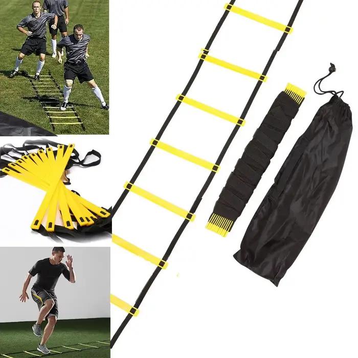 Échelles d'entraînement en nylon avec sangles, escalier agile, vitesse d'agilité, fitness, football,