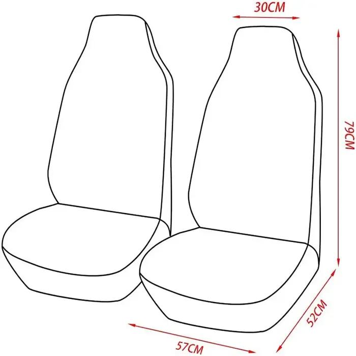 Housses de siège de voiture universelles à seau haut avant, 2 pièces, pour la plupart des voitures,
