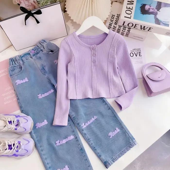 Ensemble de vêtements pour filles de 3 à 10 ans