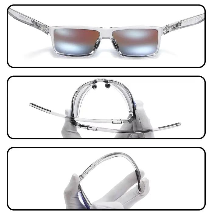 KDEAM lunettes de soleil surdimensionnées pour hommes polarisées TR90 lunettes de soleil grande tail