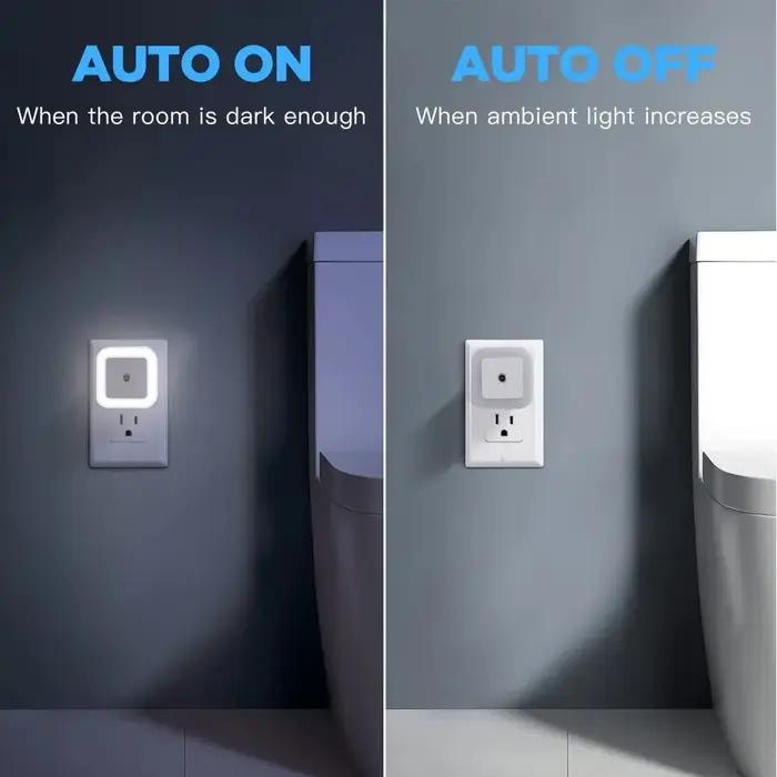 Veilleuse à induction LED intelligente, s'allume automatiquement la nuit, veilleuse créative, 1PC