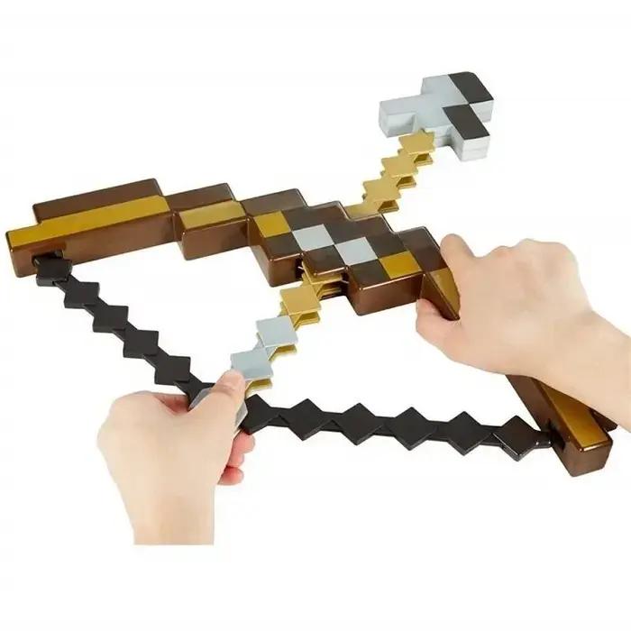 MineCraftion arc flèche jouet jeu pompier enfants Cosplay fête Pixel tir à l'arc drôle arme en plastique enfants garçons filles jouet cadeaux