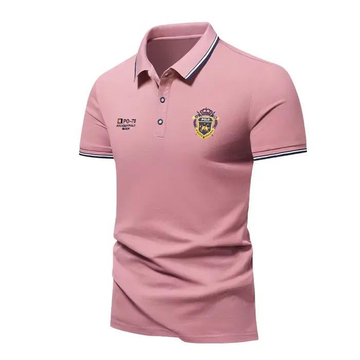 Nouveaux hommes polos brodés été à manches courtes chemise de luxe haut décontracté revers T-shirt r