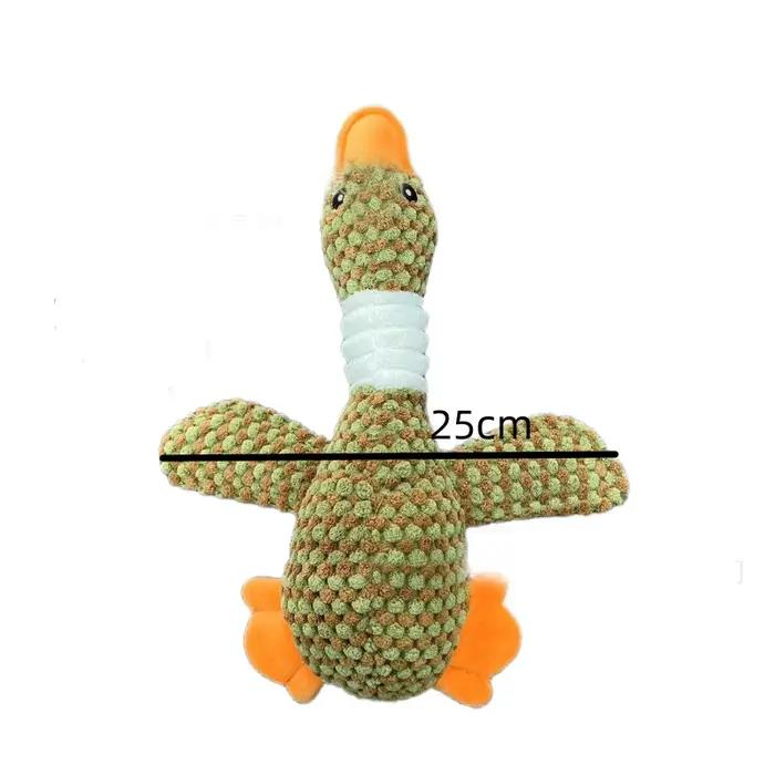 Jouets en peluche amusants en forme de canard et de chien, jouet sonore pour chiot, jouet à mâcher e