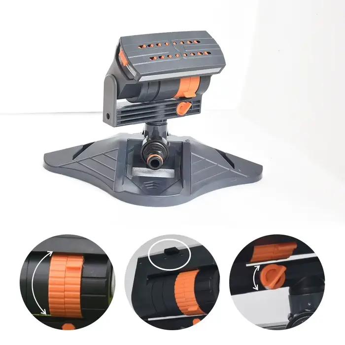 Arroseur oscillant automatique pour jardin réglable avec 4 modes de pulvérisation pour pelouse et parcs de fleurs et plantes