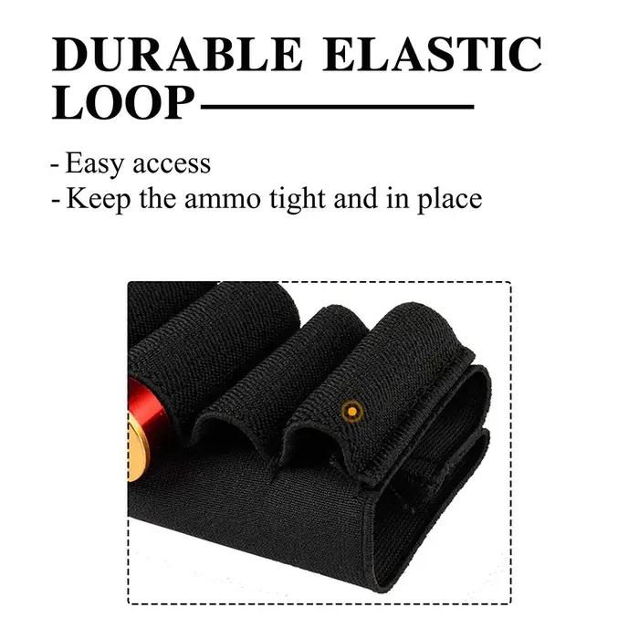 Support de coque de culasse rond à recharge rapide 5/8, pour fusil de chasse, porte-cartouche élastique universel de calibre 12/20