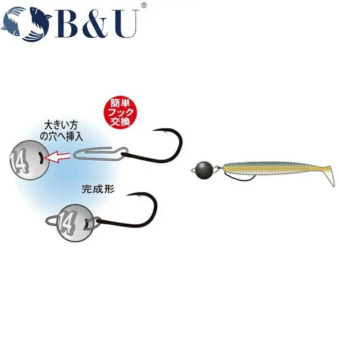 B & U-Poids de pêche Cheburashka, accessoires de pêche, tête de gabarit de balançoire, poids de ball