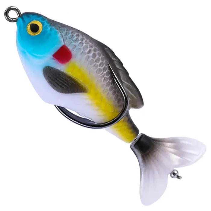 Leurre de pêche wobbles à manivelle à queue rotative