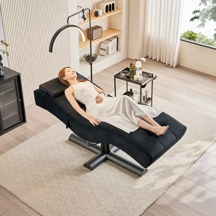 Lit de spa japonais avec circulation d'eau, table de massage pour hydrothérapie faciale pour salon de coiffure, lit électrique pour cils et soins de beauté