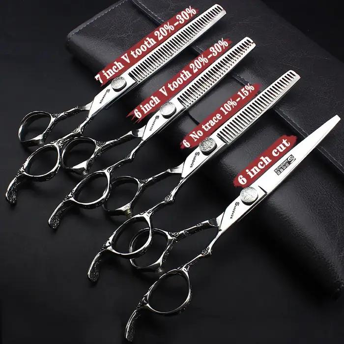 Ciseaux de coiffure professionnels originaux, ciseaux à effiler, acier inoxydable 6/7 pouces, outil