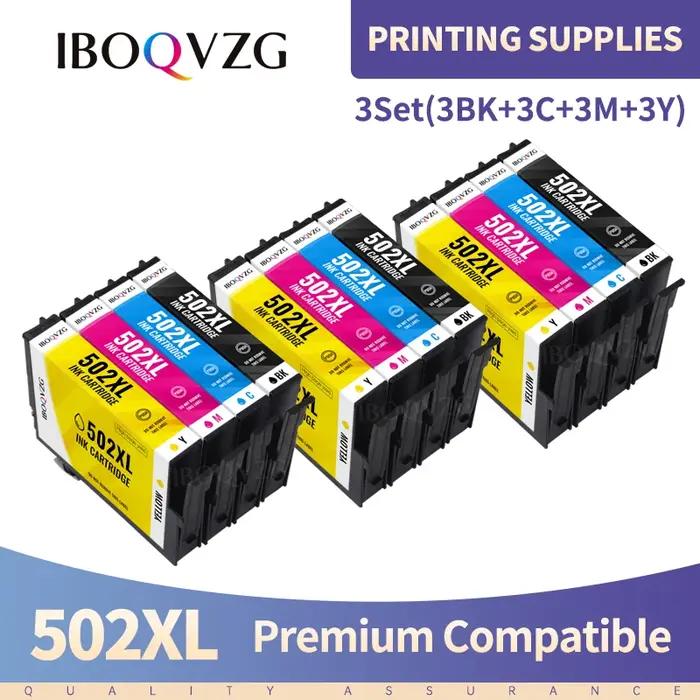 Cartouche d'encre compatible 502XL 502 travail pour Epson XP-5100 XP-5105 WF-2860 WF-2865 XP-5150 XP-5155 WF-2885DWF WF-2880DWF