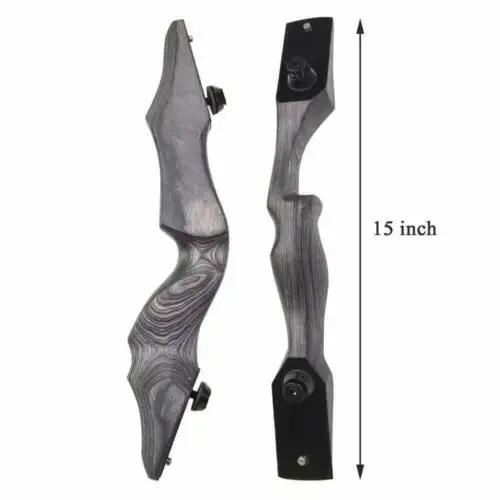 Riser d'arc recourbé en bois haute densité 15 pouces pour chasse et tir à l'arc occassions spéciales