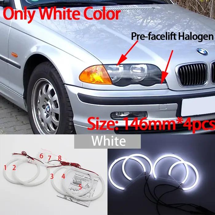 Pour BMW série 3 E46 316i 318i 320d 323i 328i 330i 325xi 330d 1998-2005 Excellent LED coton yeux d'ange anneaux lumière