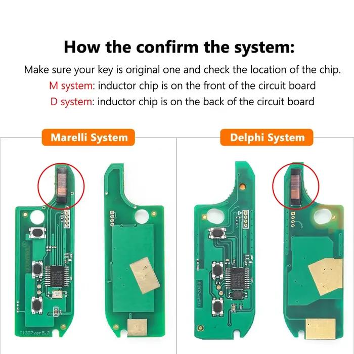 KEYYOU – clé télécommande intelligente, 433MHz, système BSI, PCF7946, pour voiture Fiat 500L, MPV, D