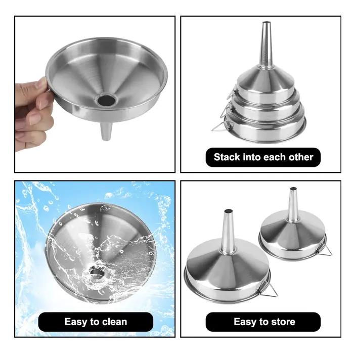 Entonnoir en acier inoxydable pour bar et cuisine élégant pour vin bière huile et sauces occasions spéciales femmes cadeau durable