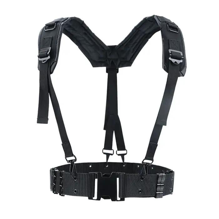Bretelles tactiques ajustables type X - Suspension ceinture équipement chasse combat outdoor
