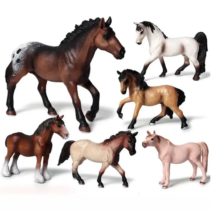 Cheval Miniature Cowboy goujon ferme Stable cavalier figurines d'action modèle Animal Appaloosa Harvard Hannover