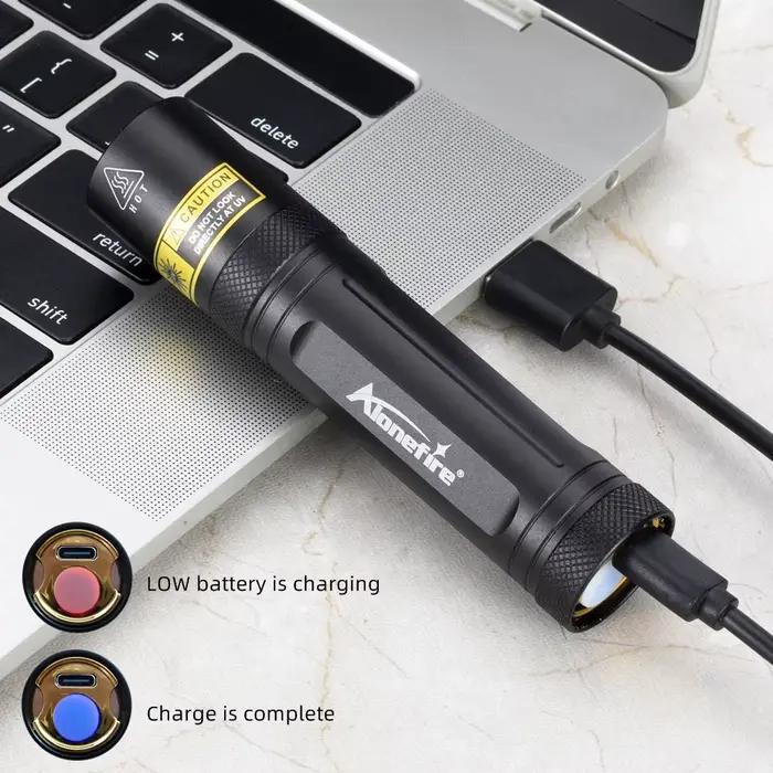 Alonefire SV77 10W 365nm lampe de poche UV lumière noire ultraviolette détecteur de mousse pour anim