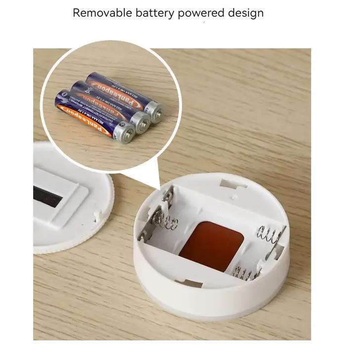 3 couleurs LED veilleuse alimenté par batterie pratique Mini lampe de nuit ronde adaptée à la maison