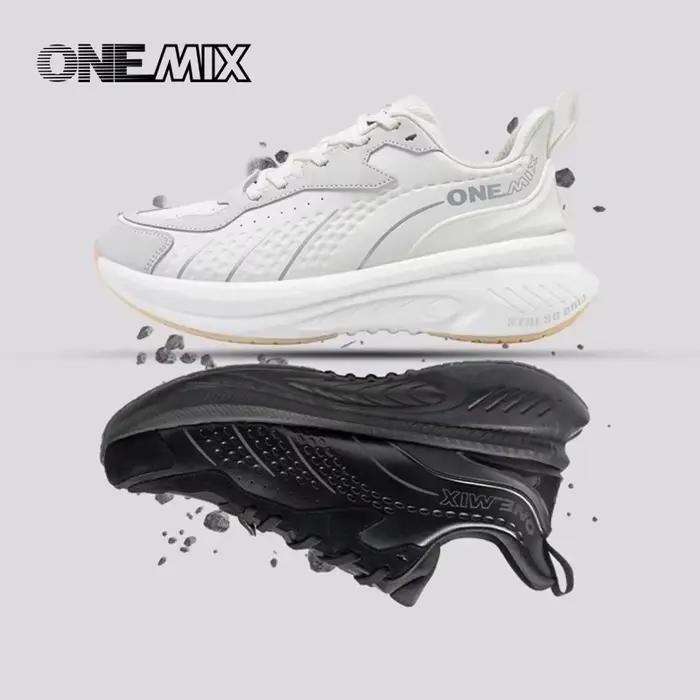 ONEMIX 2025 hiver formation chaussures de course pour hommes chaussures de Sport en cuir chaud résis