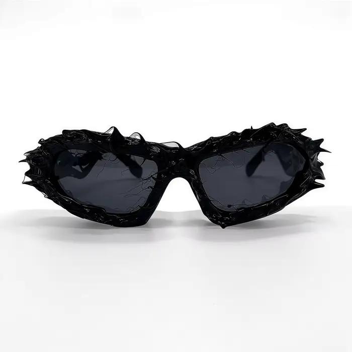 Lunettes de soleil tendance à monture irrégulière pour femmes et hommes, lunettes de soleil Punk ins