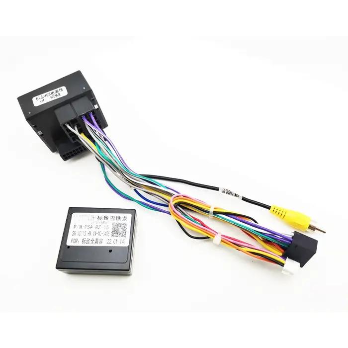 Faisceau de câbles Quadlock avec décodeur CAN Bus pour autoradios Android et voitures Peugeot et Citroën pour une meilleure expérience de conduite