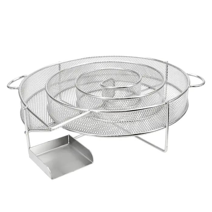 Berceau de grillage en acier inoxydable pour fumage froid, grills au charbon de bois, bois sec, saumon, bacon, poissons, grillage, fumoir, fumage, saveur unique, cadeau pour cuisinier
