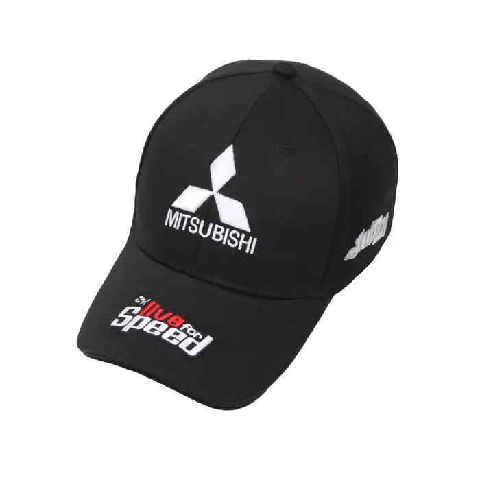 Casquette de baseball noire thème Mitsubishi Racing, casquette commémorative avec logo de voiture, p