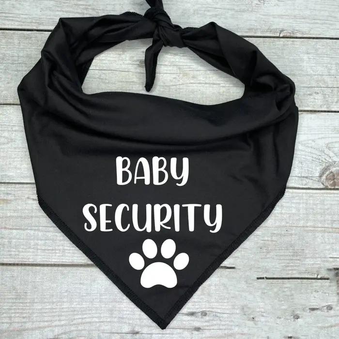 Bandana de sécurité noir et blanc pour bébé