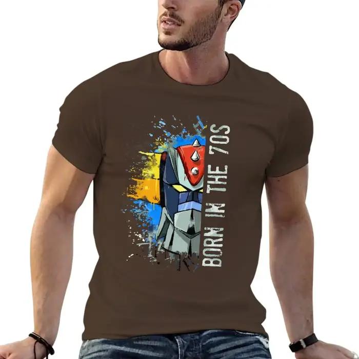 T-shirt pour homme motif robot Goldrake Born In the Seventies