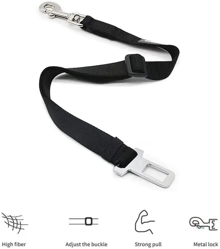 Ceinture de sécurité réglable pour animaux de compagnie (chats et chiens) pour voiture