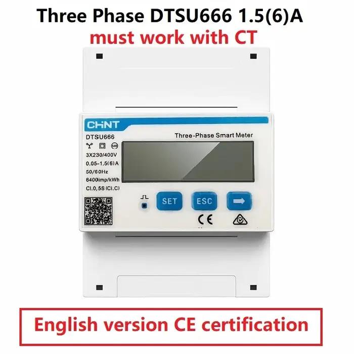 Compteur d'énergie électrique multifonction programmable, CHINT, DDSU666, DTSU666, V,A,W,KWH,VAR, MO