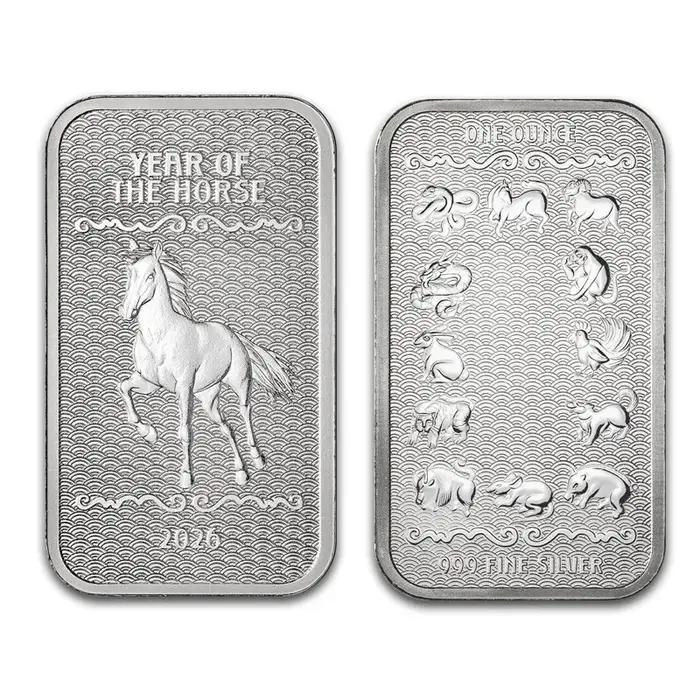 Nouvelle barre d'argent plaquée argent de 1 once