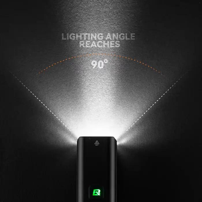Lampe de vélo ROCKBROS 1500LM 5000mAh, éclairage de vélo IPX6 en aluminium, rechargeable Type-C, lum