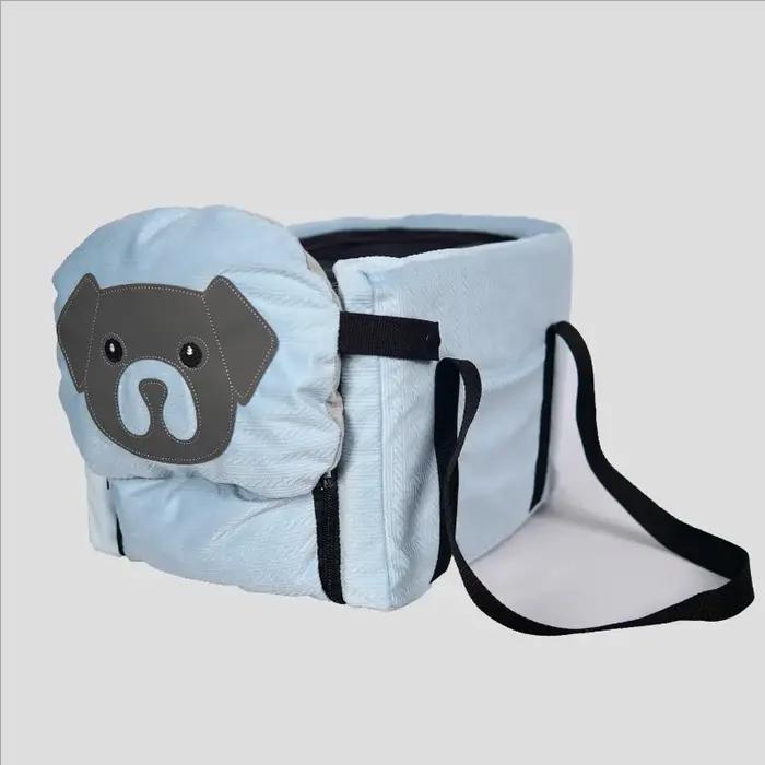 Siège auto pour chien avec design de dessin animé, sac de transport portable pour animaux de compagn