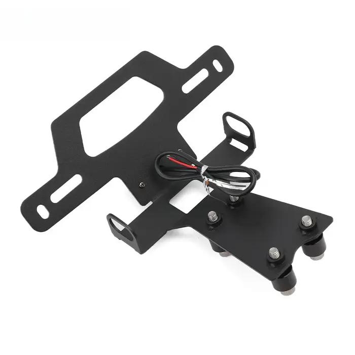 Support de plaque d'immatriculation en aluminium T6 6061 pour Honda CBR500R CB500F Hornet 500 CB 500F CBR 400R avec éclairage LED élégant et moderne pour motards passionnés